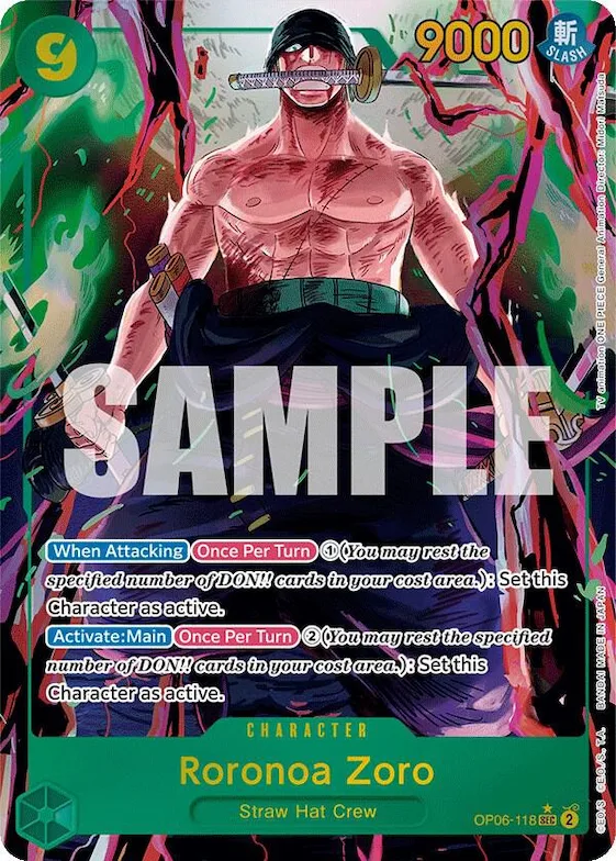 Roronoa Zoro (Alternate Art) #op6-118 – Wings of the Captain