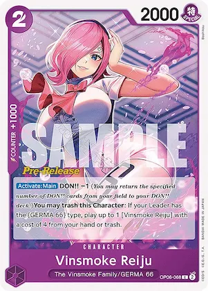 Vinsmoke Reiju (068) #op6-068 – Wings of the Captain Pre-Release Cards