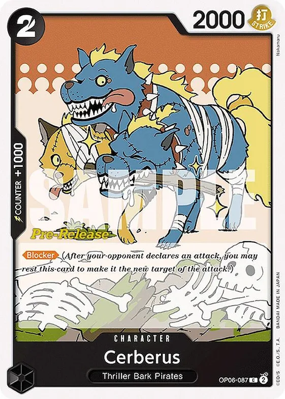 Cerberus #op6-087 – Wings of the Captain Pre-Release Cards