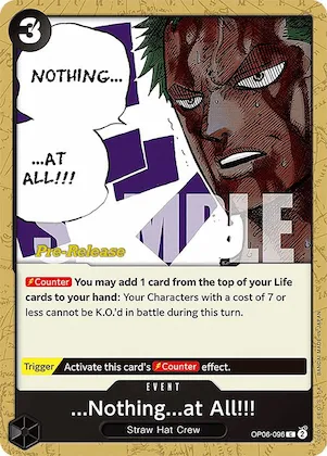 ...Nothing...at All!!! #op6-096 – Wings of the Captain Pre-Release Cards