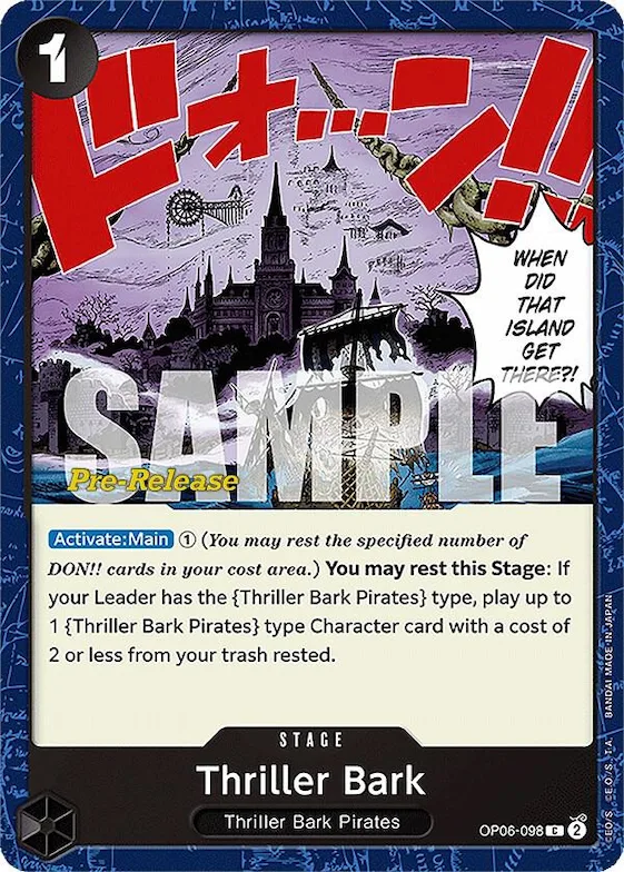 Thriller Bark #op6-098 – Wings of the Captain Pre-Release Cards