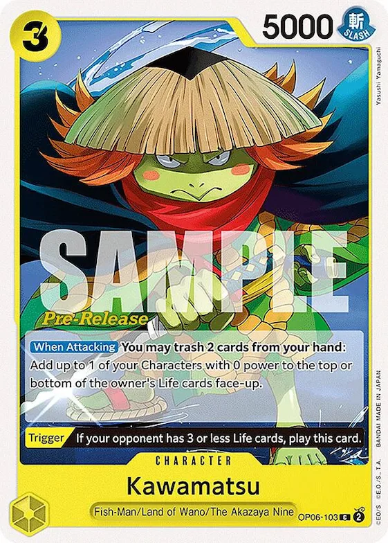 Kawamatsu #op6-103 – Wings of the Captain Pre-Release Cards