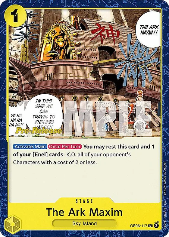 The Ark Maxim #op6-117 – Wings of the Captain Pre-Release Cards