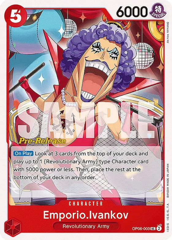 Emporio Ivankov op6-003 – OP06 – Wings of the Captain Pre-Release Cards
