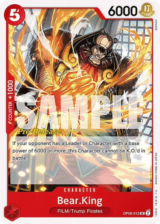 Bear.King #op6-012 – Wings of the Captain Pre-Release Cards