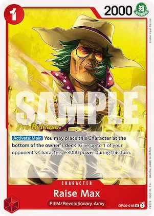 Raise Max #op6-016 – Wings of the Captain Pre-Release Cards