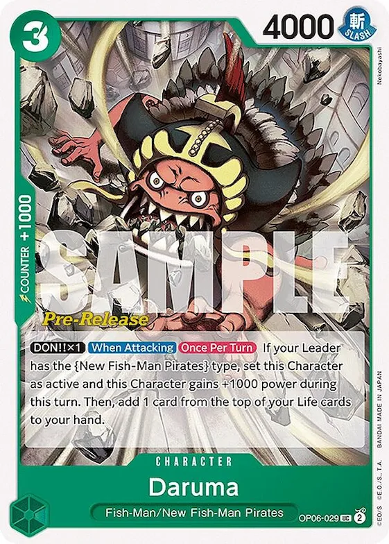 Daruma #op6-029 – Wings of the Captain Pre-Release Cards