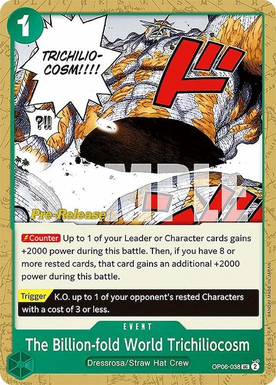 The Billion-fold World Trichiliocosm #op6-038 – Wings of the Captain Pre-Release Cards