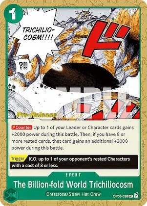 The Billion-fold World Trichiliocosm #op6-038 – Wings of the Captain Pre-Release Cards