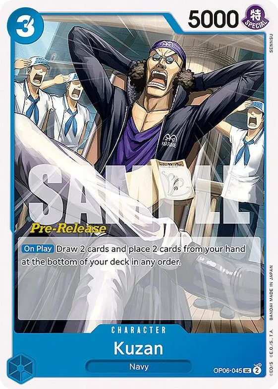 Kuzan #op6-045 – Wings of the Captain Pre-Release Cards