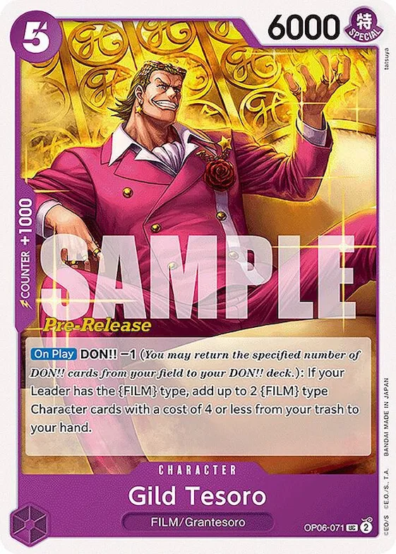 Gild Tesoro #op6-071 – Wings of the Captain Pre-Release Cards