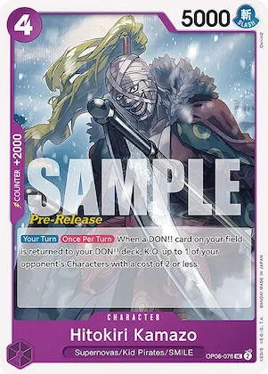 Kamazo, le tueur à la faucille op6-076 – OP06 – Wings of the Captain Pre-Release Cards