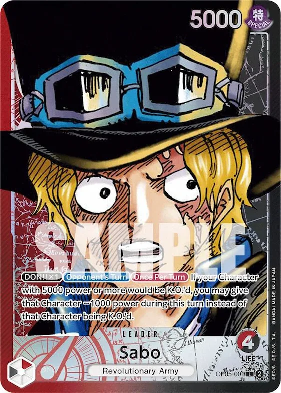 Sabo (001) (Alternate Art) #op5-001 – Awakening of the New Era