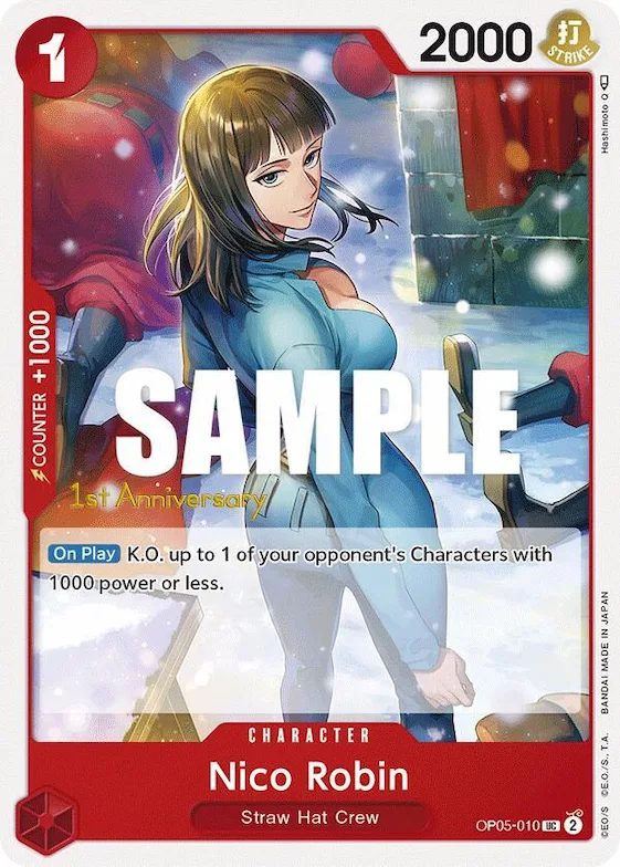 Nico Robin #op5-010 – Awakening of the New Era: 1st Anniversary Tournament Cards