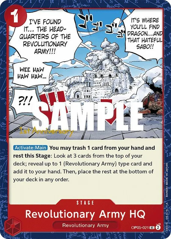 Quartier général de l'Armée révolutionnaire op5-021 – OP05 – Awakening of the New Era: 1st Anniversary Tournament Cards
