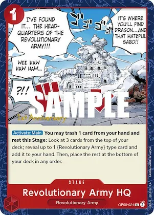 Quartier général de l'Armée révolutionnaire op5-021 – OP05 – Awakening of the New Era: 1st Anniversary Tournament Cards