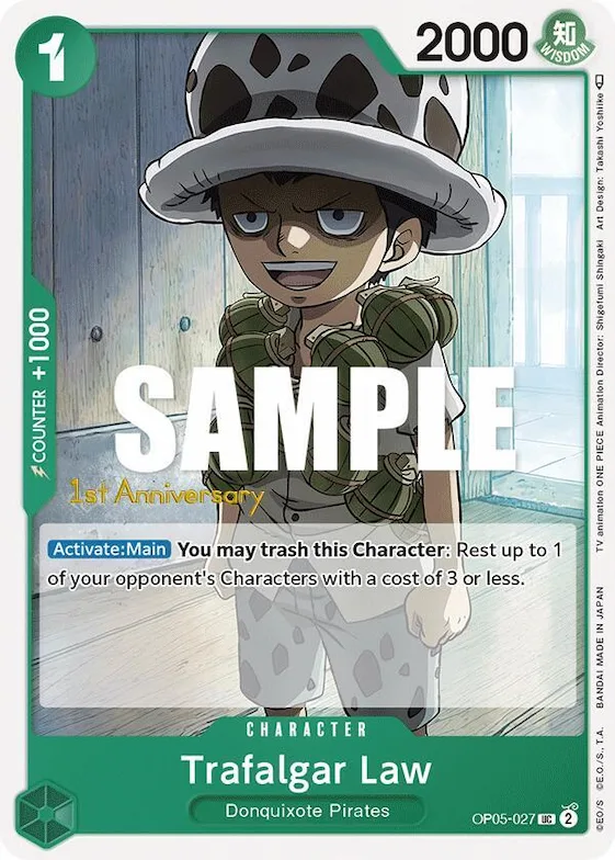 Trafalgar Law (027) #op5-027 – Awakening of the New Era: 1st Anniversary Tournament Cards
