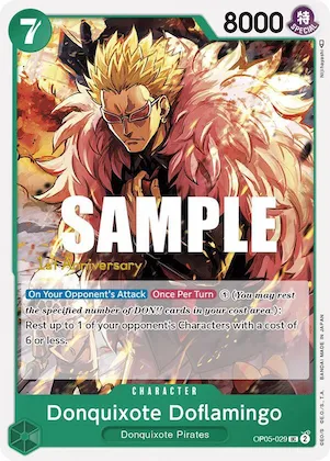 Donquixote Doflamingo (029) #op5-029 – Awakening of the New Era: 1st Anniversary Tournament Cards
