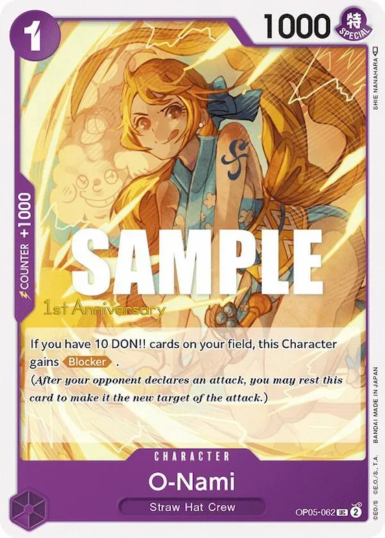 O-Nami #op5-062 – Awakening of the New Era: 1st Anniversary Tournament Cards