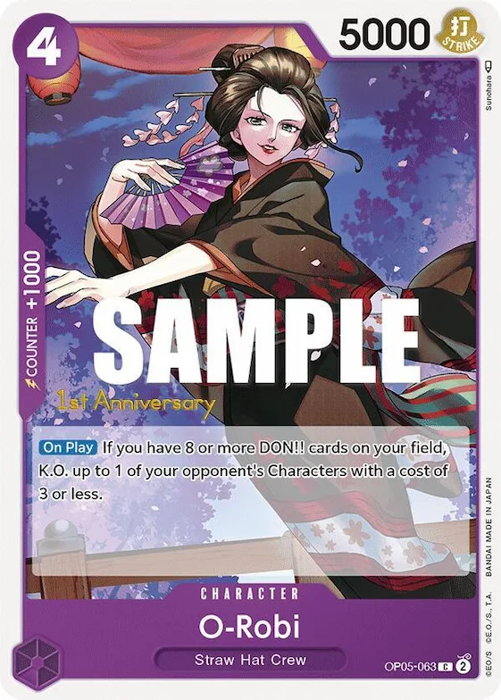 O-Robi op5-063 – OP05 – Awakening of the New Era: 1st Anniversary Tournament Cards