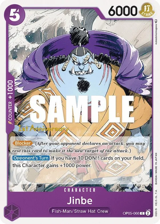 Jinbe op5-066 – OP05 – Awakening of the New Era: 1st Anniversary Tournament Cards