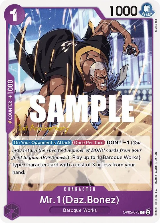 Mr.1 (Daz.Bonez) #op5-075 – Awakening of the New Era: 1st Anniversary Tournament Cards