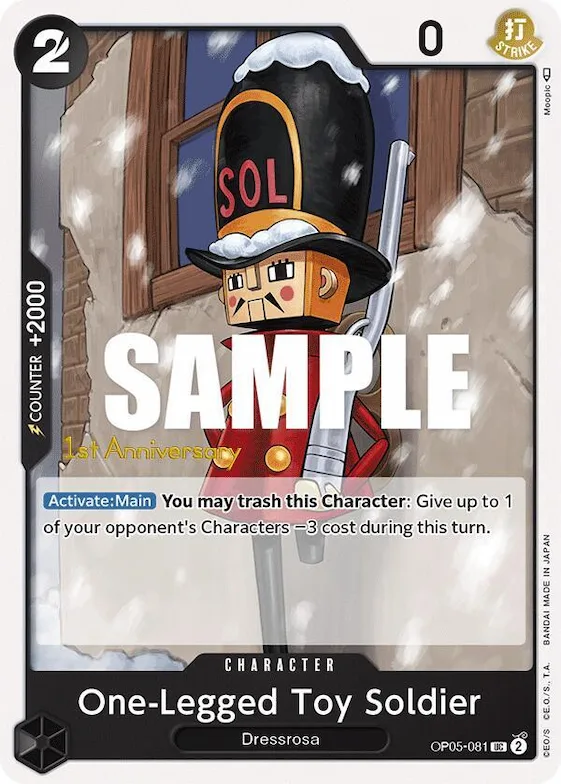 One-Legged Toy Soldier #op5-081 – Awakening of the New Era: 1st Anniversary Tournament Cards