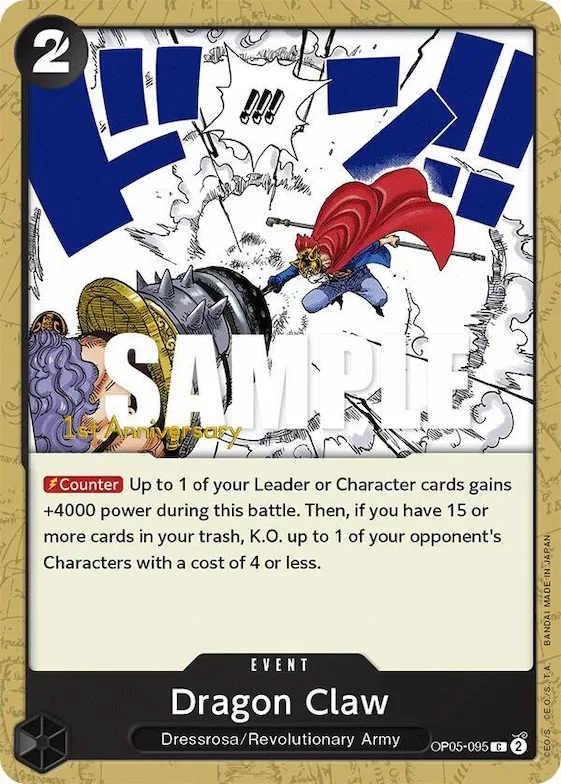 Dragon Claw #op5-095 – Awakening of the New Era: 1st Anniversary Tournament Cards
