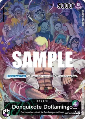 Donquixote Doflamingo (019) (Alternate Art) #op4-019 – Kingdoms of Intrigue