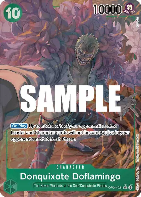 Donquixote Doflamingo (031) (Alternate Art) #op4-031 – Kingdoms of Intrigue