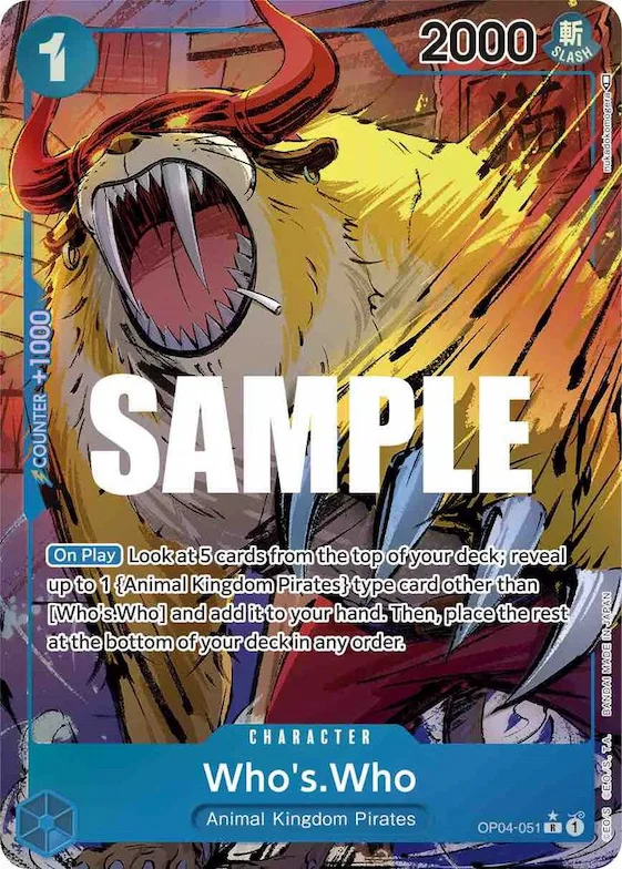Who's.Who (Alternate Art) #op4-051 – Kingdoms of Intrigue