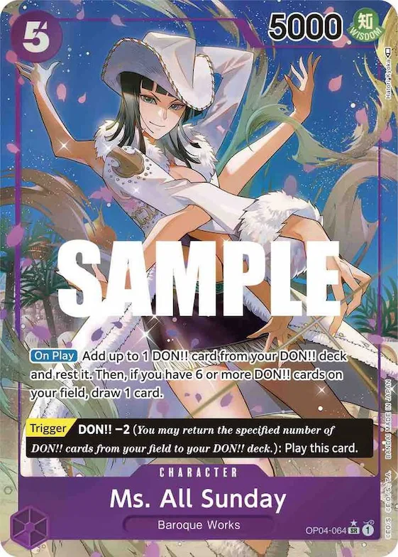 Ms. All Sunday (Alternate Art) #op4-064 – Kingdoms of Intrigue