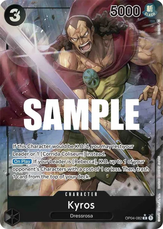 Kyros (Alternate Art) #op4-082 – Kingdoms of Intrigue