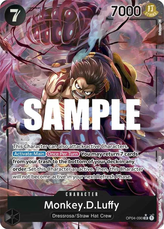 Monkey.D.Luffy (090) (Alternate Art) #op4-090 – Kingdoms of Intrigue