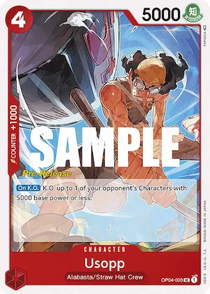 Usopp #op4-003 – Kingdoms of Intrigue Pre-Release Cards