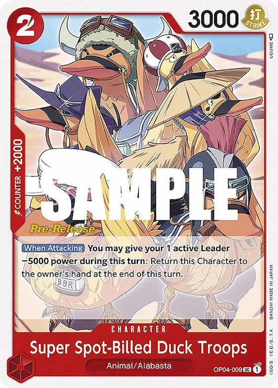 Super Spot-Billed Duck Troops #op4-009 – Kingdoms of Intrigue Pre-Release Cards