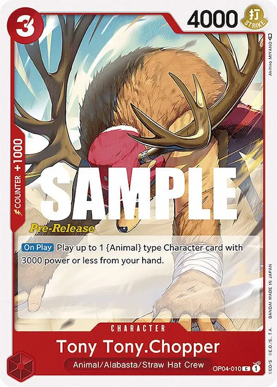 Tony Tony.Chopper #op4-010 – Kingdoms of Intrigue Pre-Release Cards