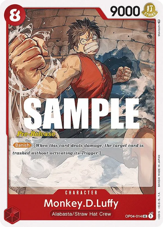 Monkey.D.Luffy #op4-014 – Kingdoms of Intrigue Pre-Release Cards