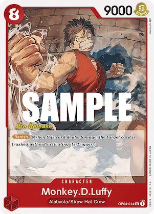 Monkey.D.Luffy #op4-014 – Kingdoms of Intrigue Pre-Release Cards