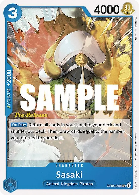 Sasaki #op4-048 – Kingdoms of Intrigue Pre-Release Cards