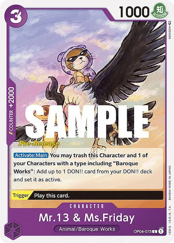 Mr.13 & Ms.Friday #op4-073 – Kingdoms of Intrigue Pre-Release Cards