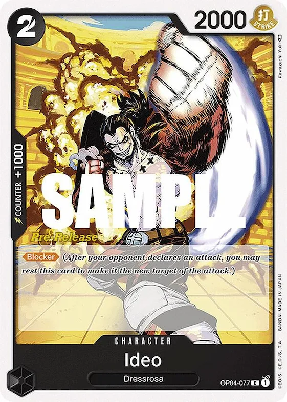 Ideo op4-077 – OP04 – Kingdoms of Intrigue Pre-Release Cards