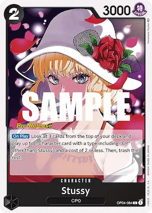 Stussy op4-084 – OP04 – Kingdoms of Intrigue Pre-Release Cards
