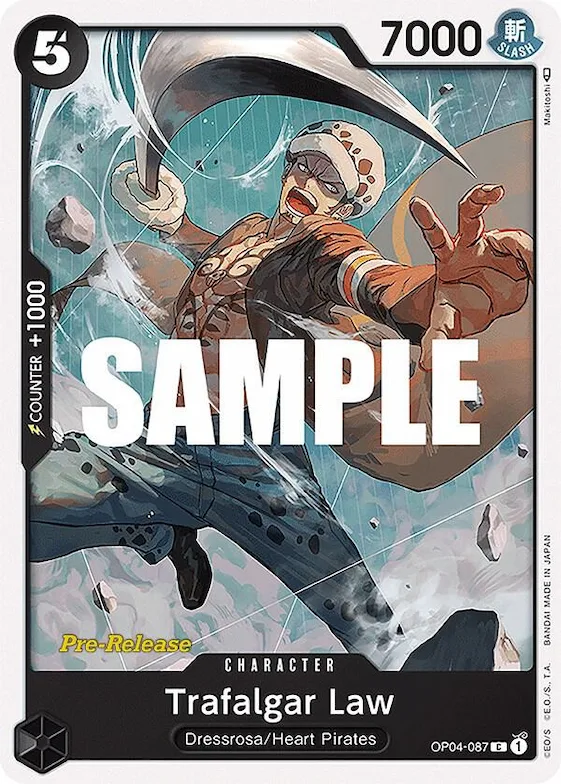 Trafalgar Law #op4-087 – Kingdoms of Intrigue Pre-Release Cards