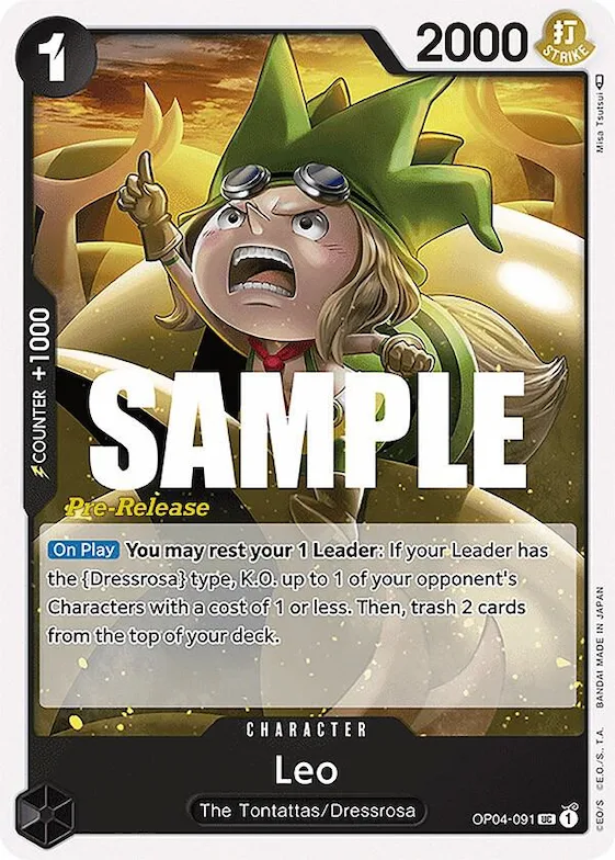 Leo #op4-091 – Kingdoms of Intrigue Pre-Release Cards