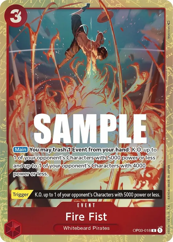 Fire Fist (Alternate Art) #op3-018 – Pillars of Strength