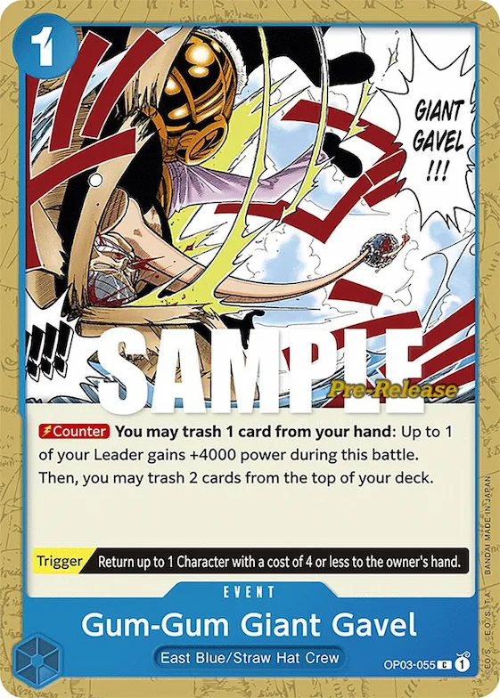 Gum Gum Super Marteau op3-055 – OP03 – Pillars of Strength Pre-Release Cards