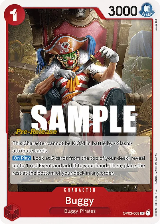 Buggy (008) #op3-008 – Pillars of Strength Pre-Release Cards