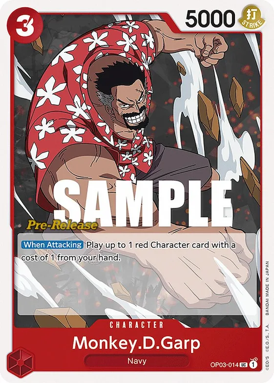 Monkey.D.Garp #op3-014 – Pillars of Strength Pre-Release Cards