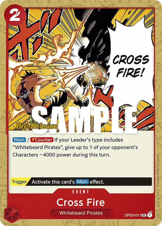Cross Fire #op3-017 – Pillars of Strength Pre-Release Cards